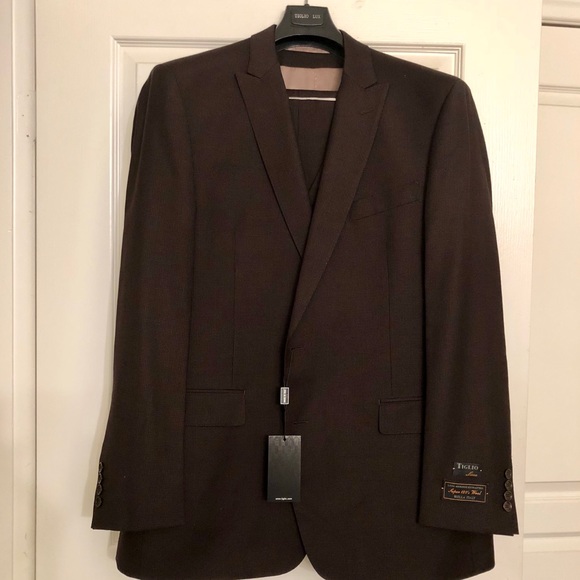Tiglio Other - Tiglio Luxe Brown/Black houndstooth 3 Pc Suit